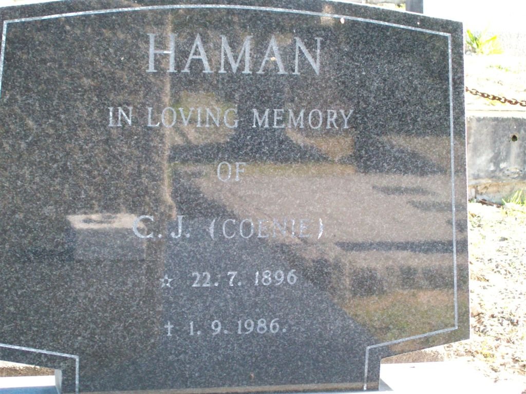 HAMAN C.J. 1896-1986