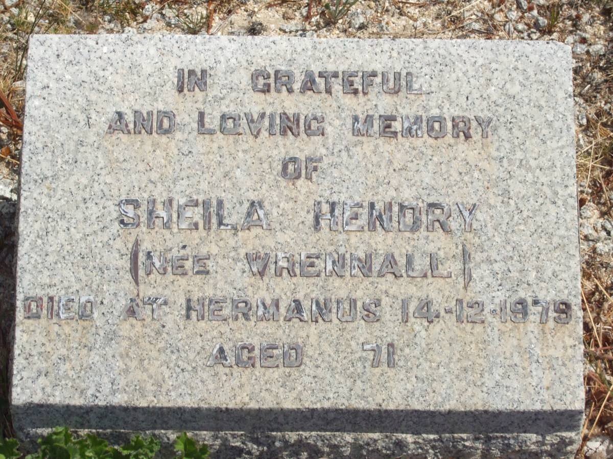 HENDRY Sheila nee WRENNALL -1979