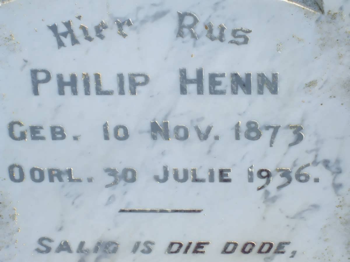 HENN Philip 1873-1936