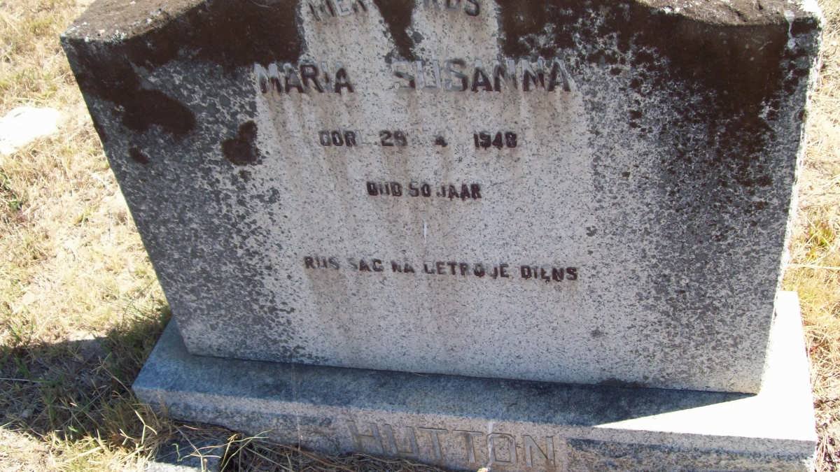 HUTTON Maria Susanna -1948