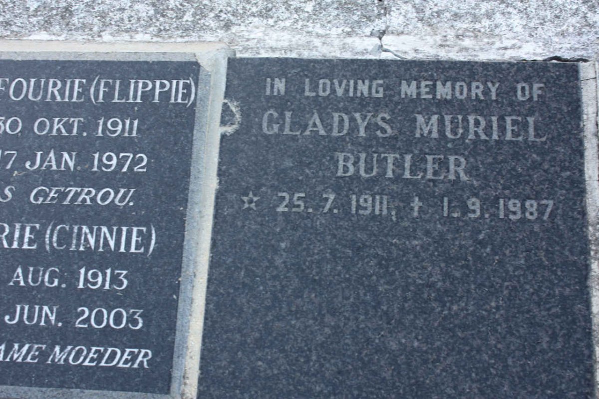 BUTLER Gladys Muriel 1911-1987