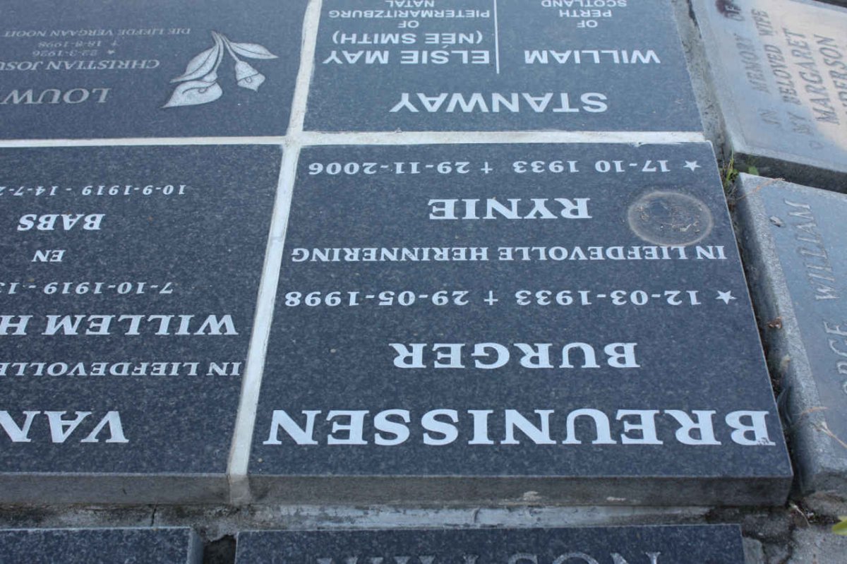 BREUNISSEN Burger 1933-1998 &amp; Rynie 1933-2006