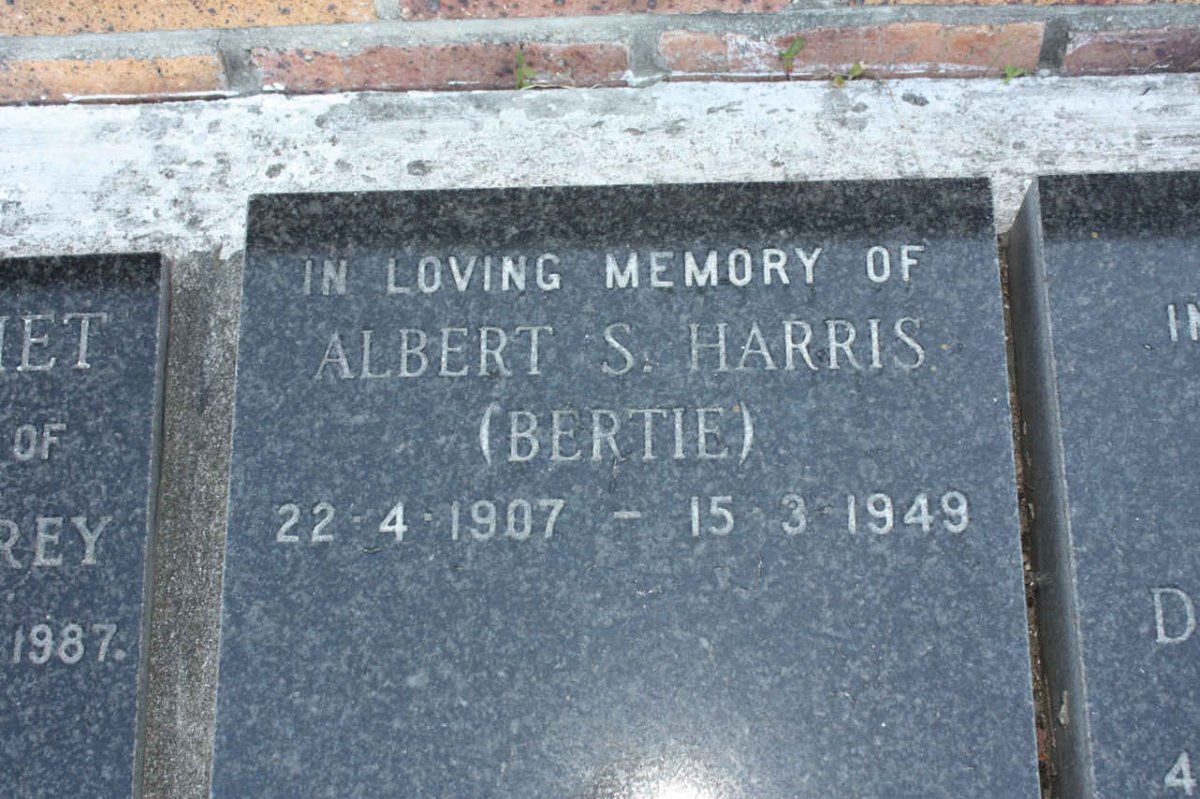 HARRIS Albert S. 1907-1949