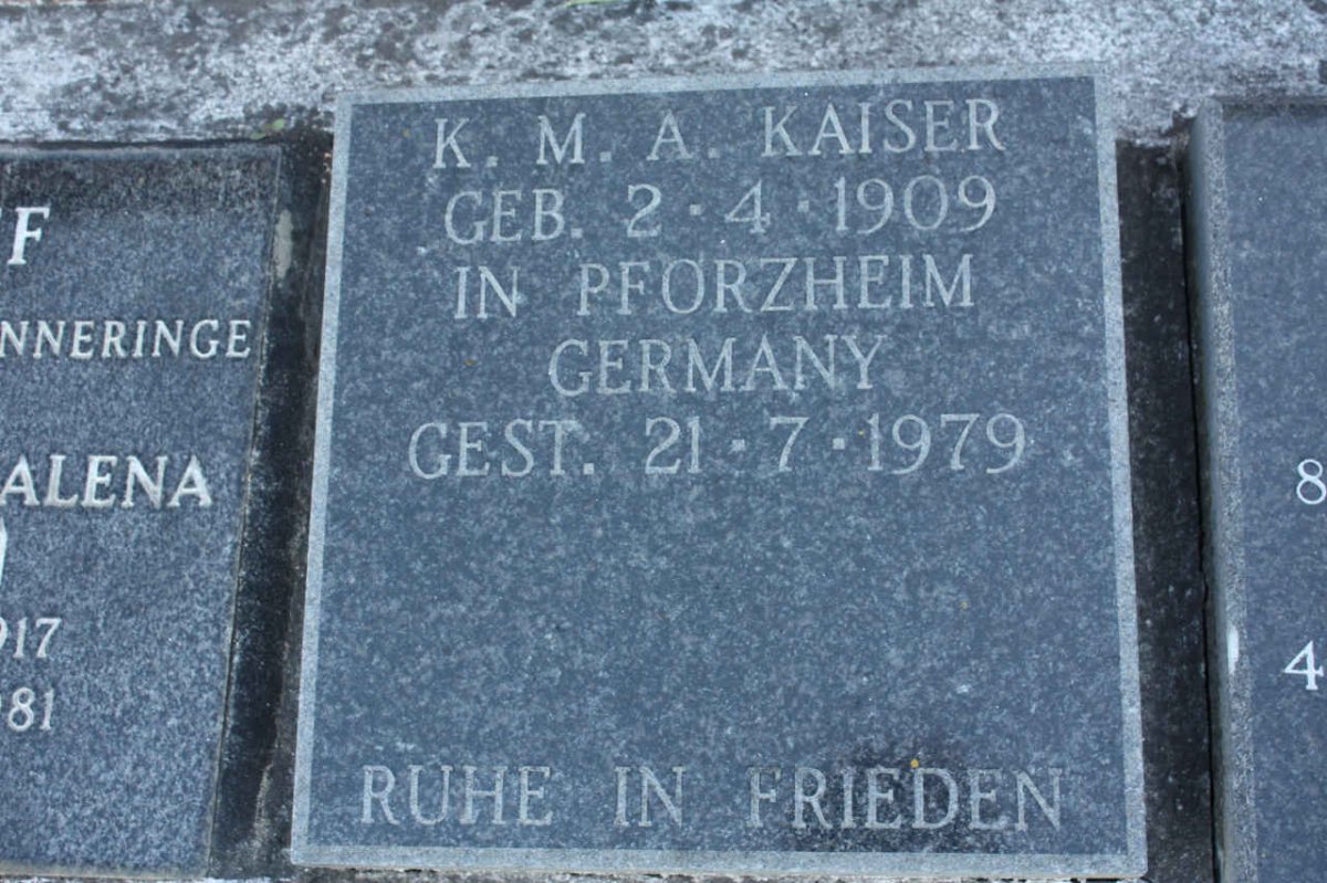 KAISER K.M.A. 1909-1979