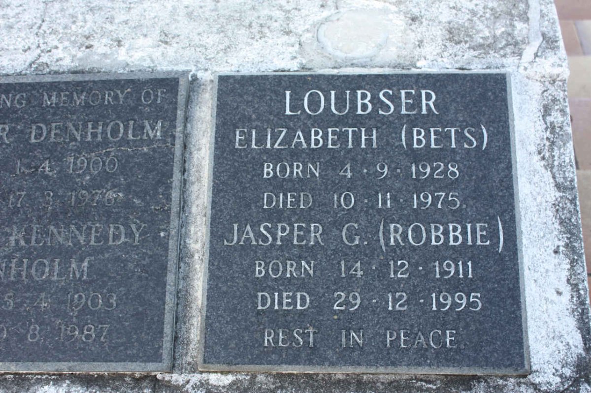 LOUBSER Jasper G. 1911-1995 &amp; Elizabeth 1928-1975