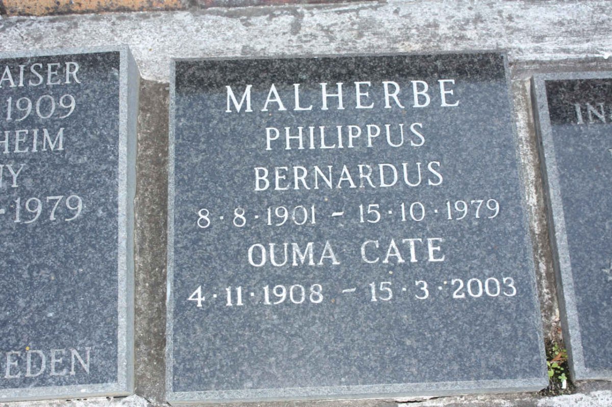 MALHERBE Philippus Bernardus 1901-1979 &amp; Cate 1908-2003