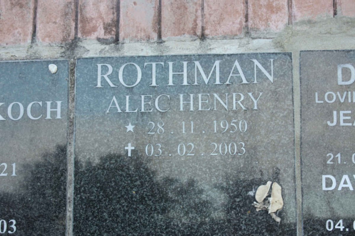 ROTHMAN Alec Henry 1950-2003