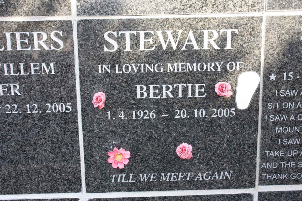 STEWARD Bertie 1926-2005