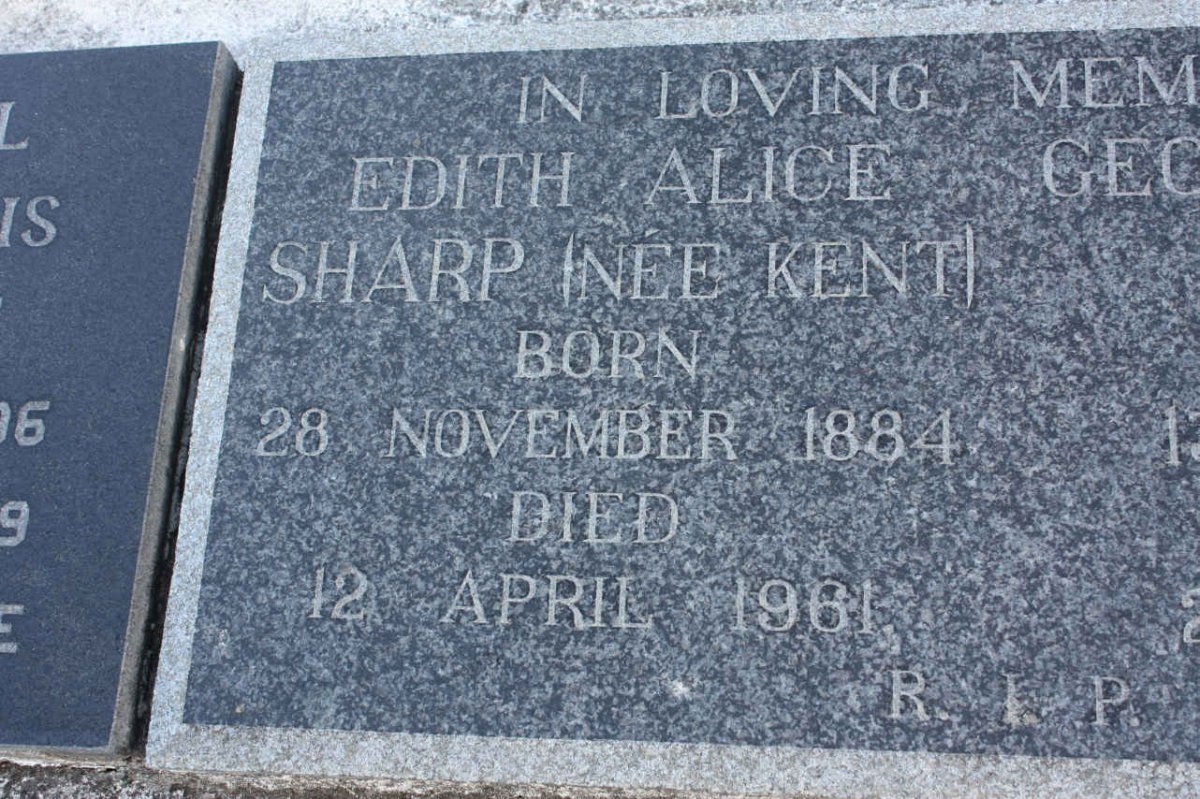 SHARP Edith Alice nee KENT 1884-1961