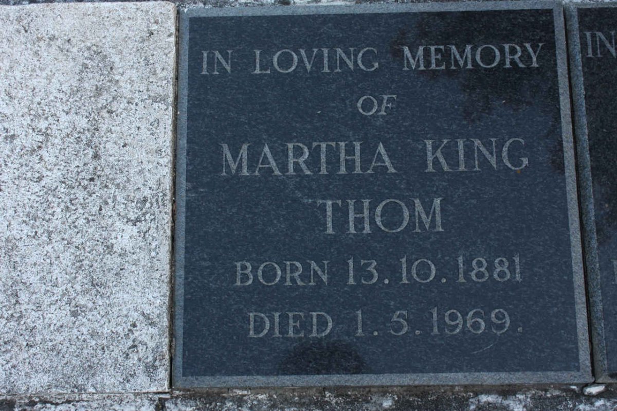 THOM Martha nee KING 1881-1969