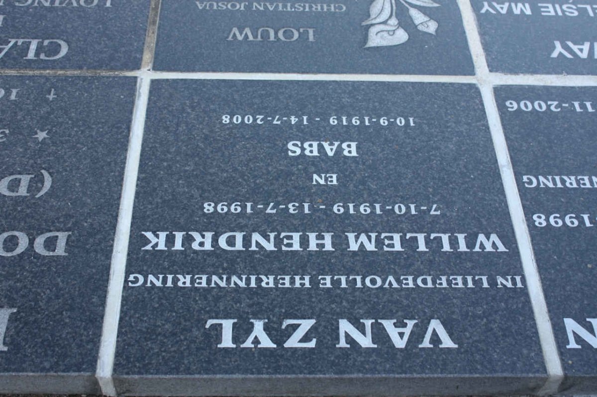 ZYL Willem Hendrik, van 1919-1998 &amp; Babs 1919-2008