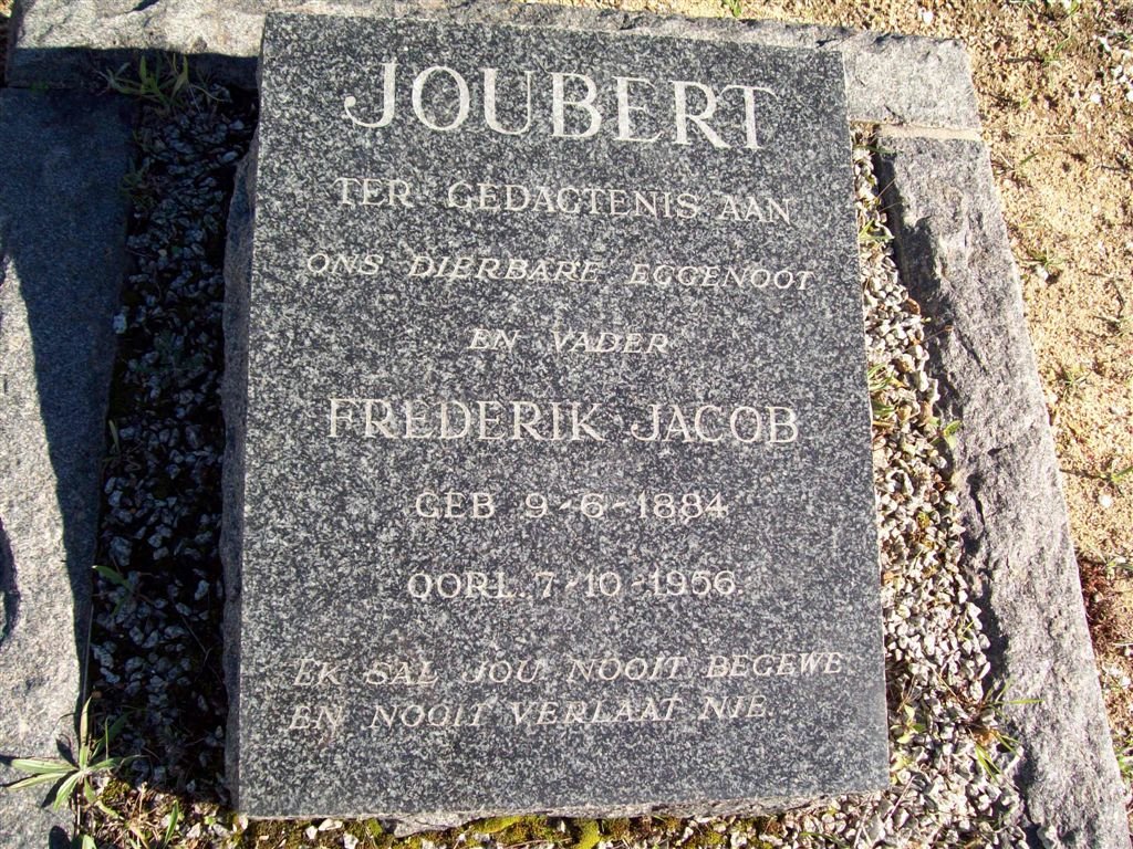 JOUBERT Frederik Jacob 1884-1956