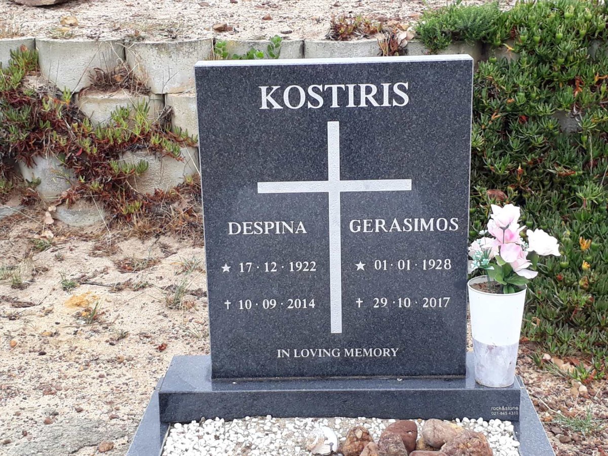 KOSTIRIS Gerasimos 1928-2017 &amp; Despina 1922-2014
