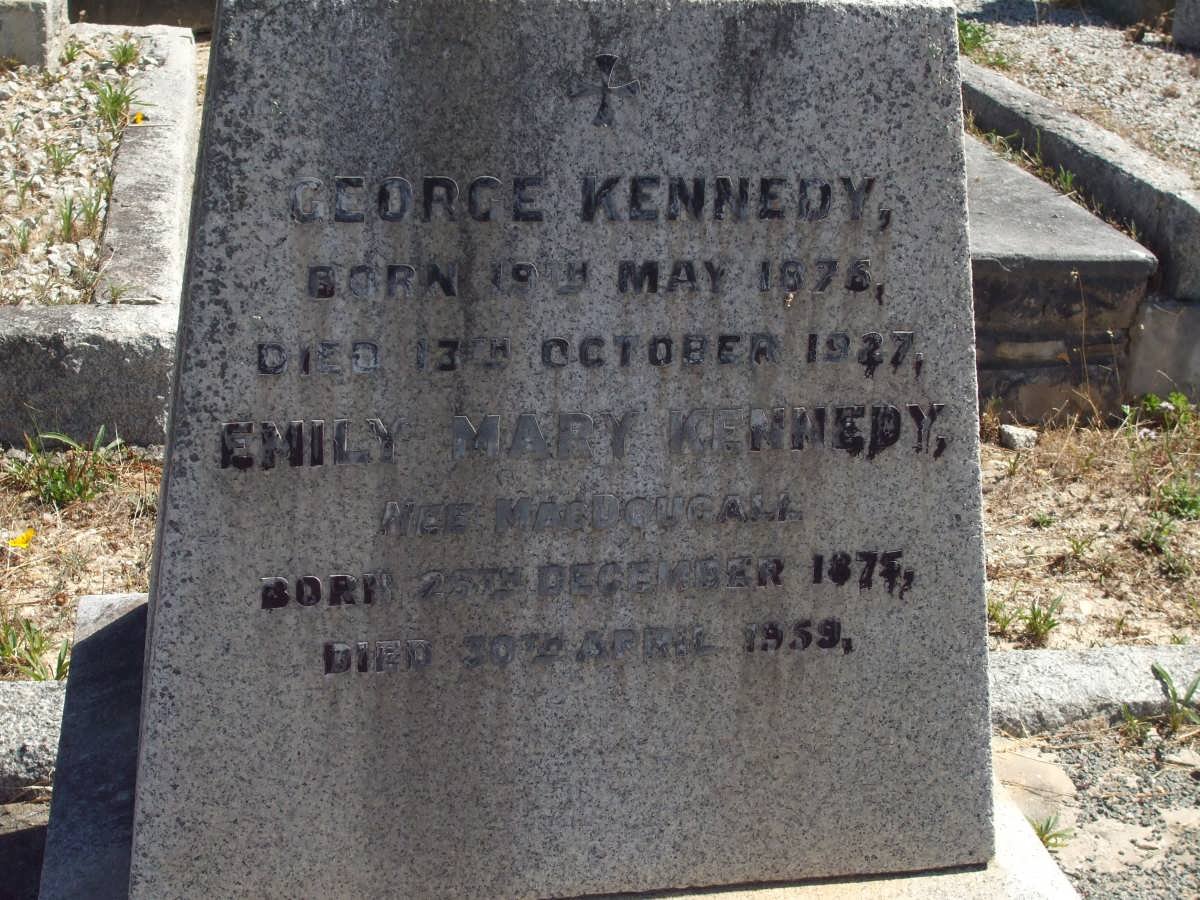 KENNEDY George 1876-1927 &amp; Emily Mary MacDOUGALL 1875-1959