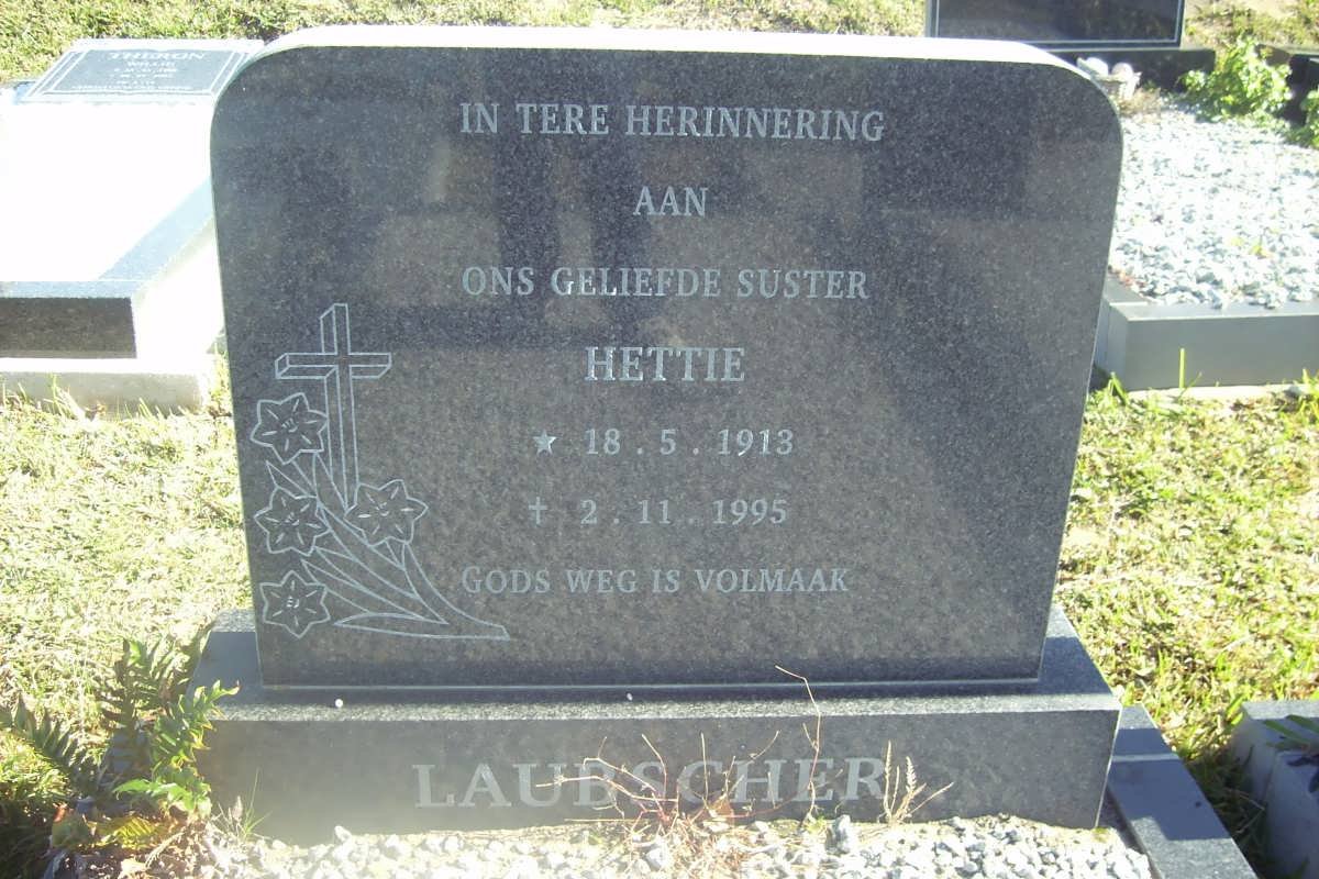 LAUBSCHER Hettie 1913-1995