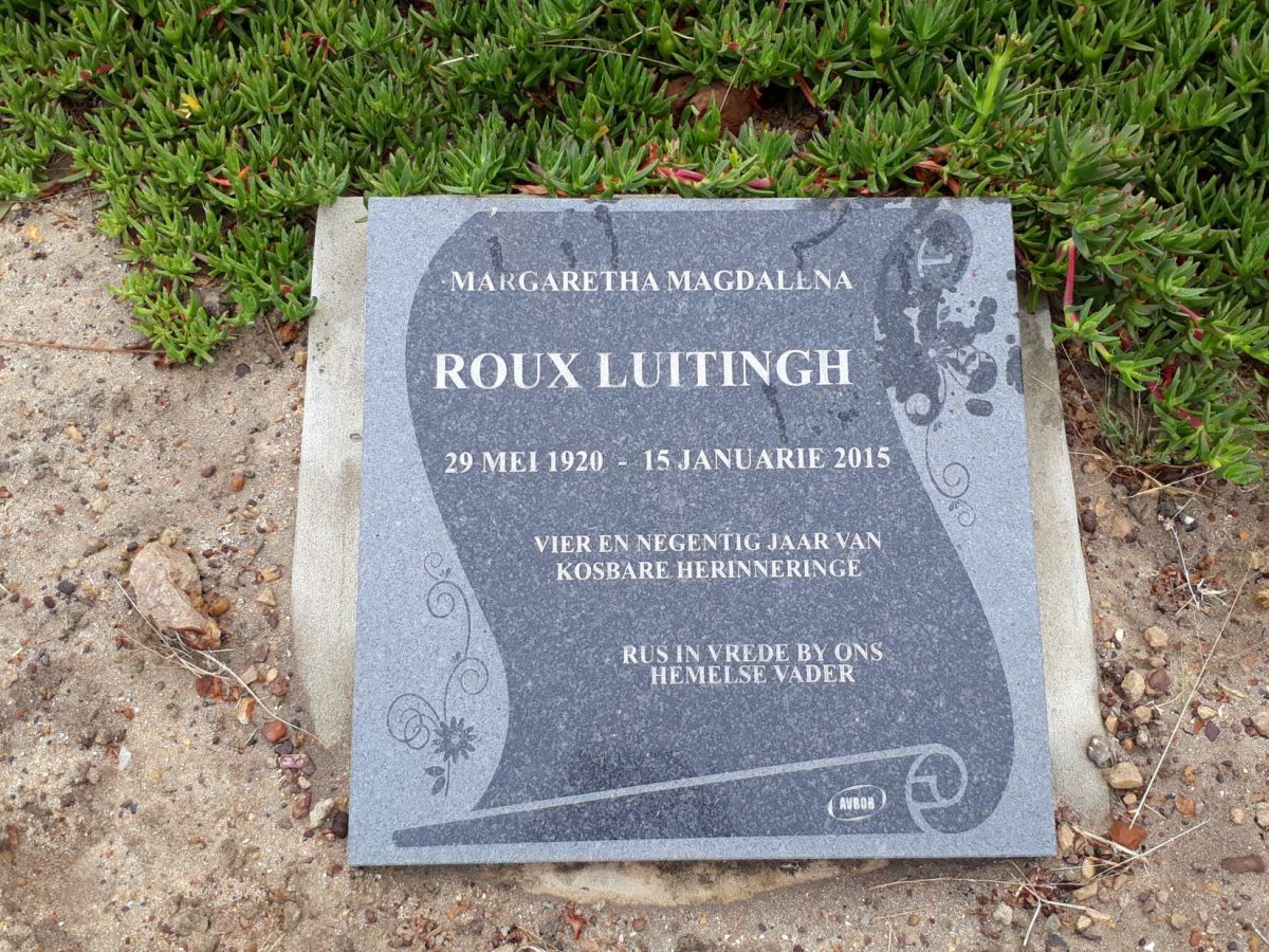 LUITINGH Margaretha Magdalena, ROUX 1920-2015