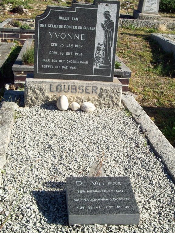 LOUBSER Yvonne 1937-1954::  DE VILLERS Marina Johanna 1942-1994