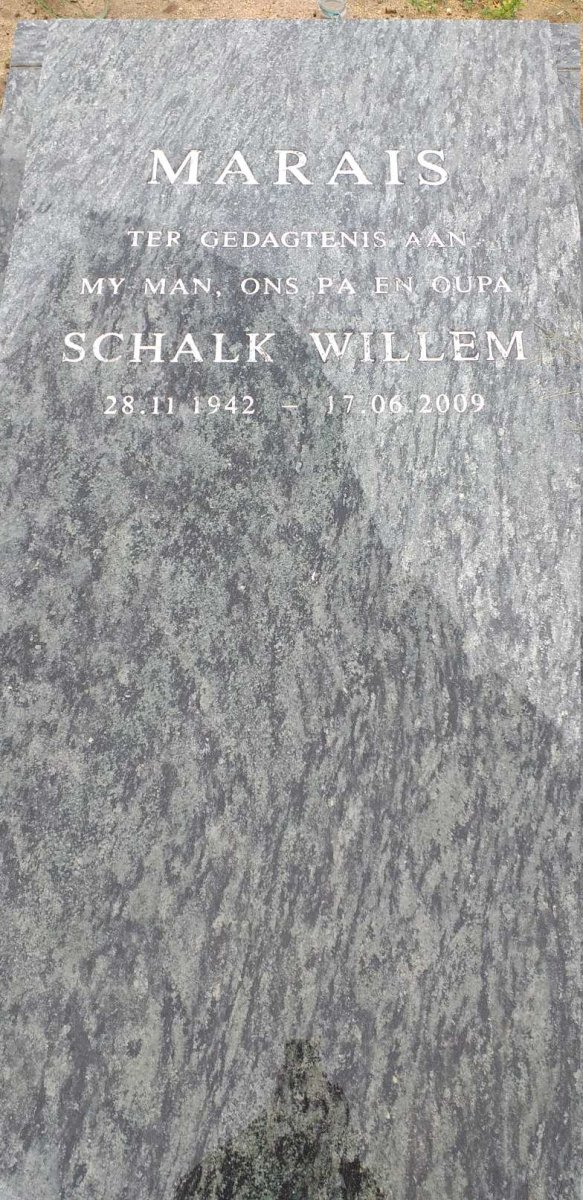 MARAIS Schalk Willem 1942-2009