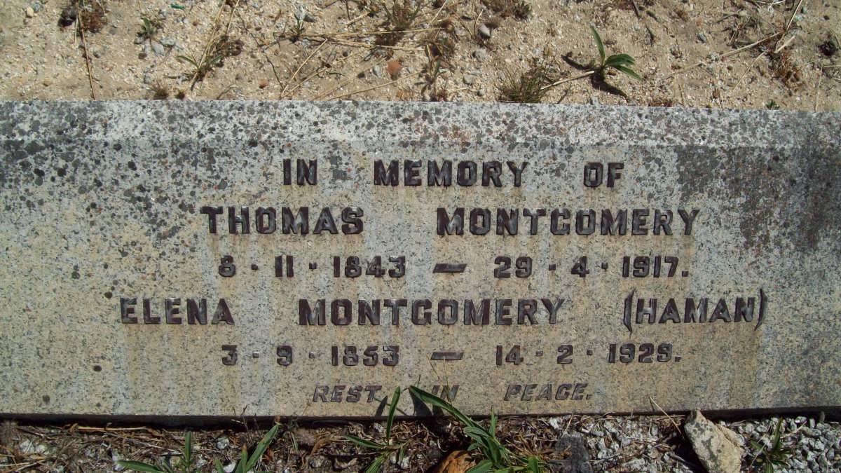 MONTGOMERY Thomas 1843-1917 &amp; Elena HAMAN 1853-1929