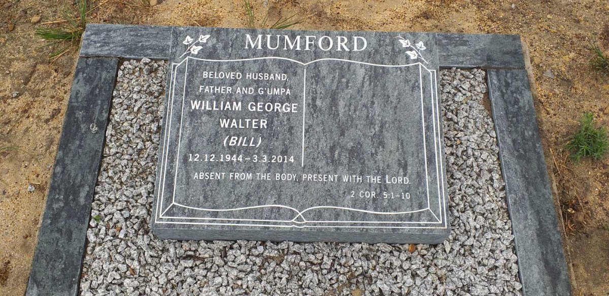 MUMFORD William George Walter 1944-2014