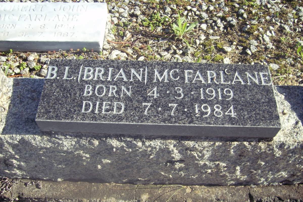 McFARLANE B.L. 1919-1984