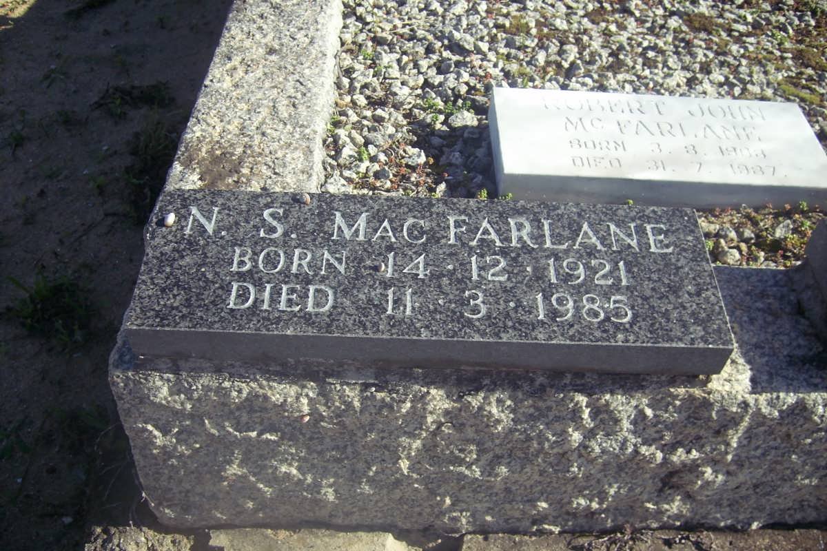McFARLANE N.S. 1921-1985