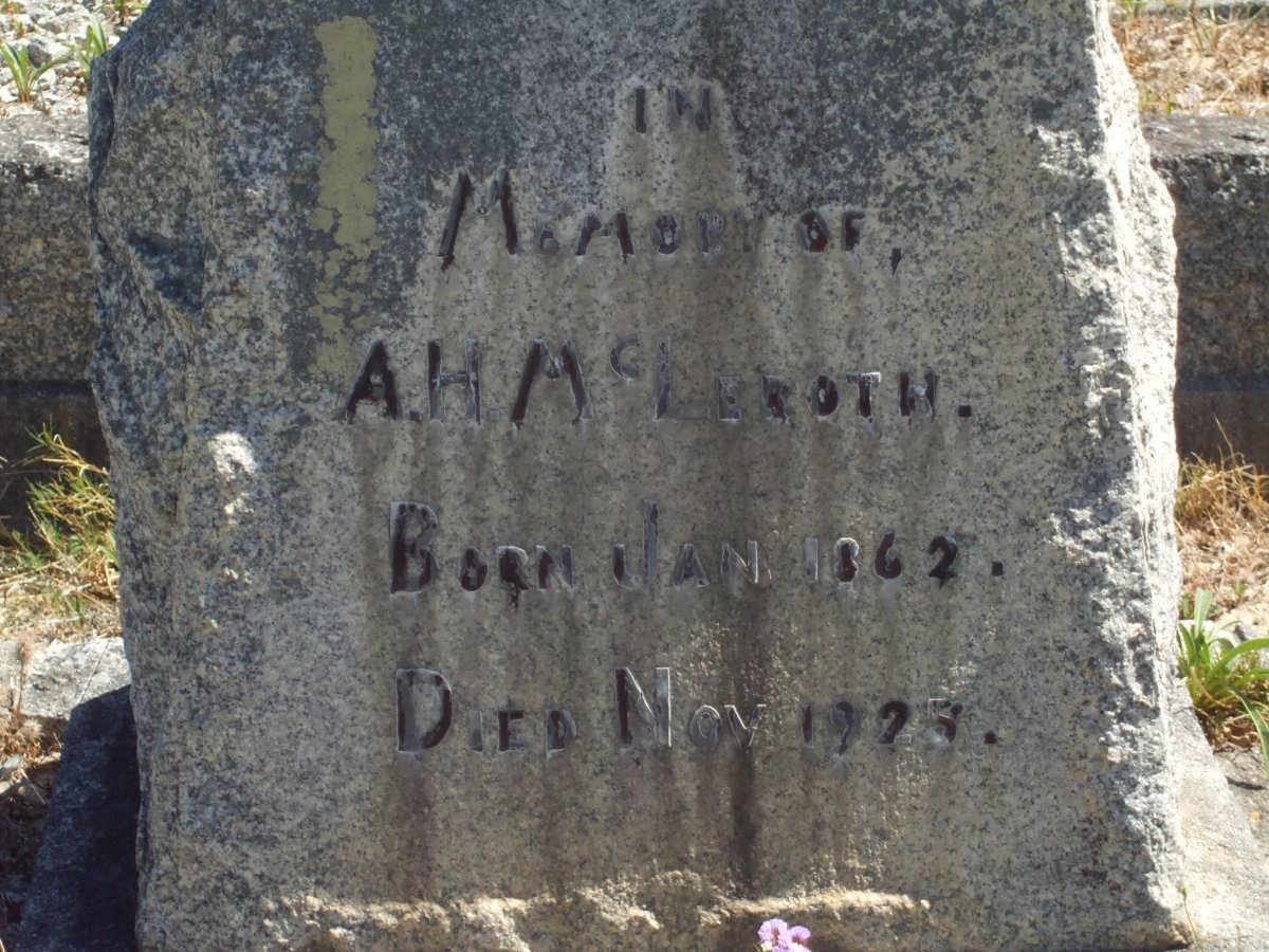 McLEROTH A.H. 1862-1925
