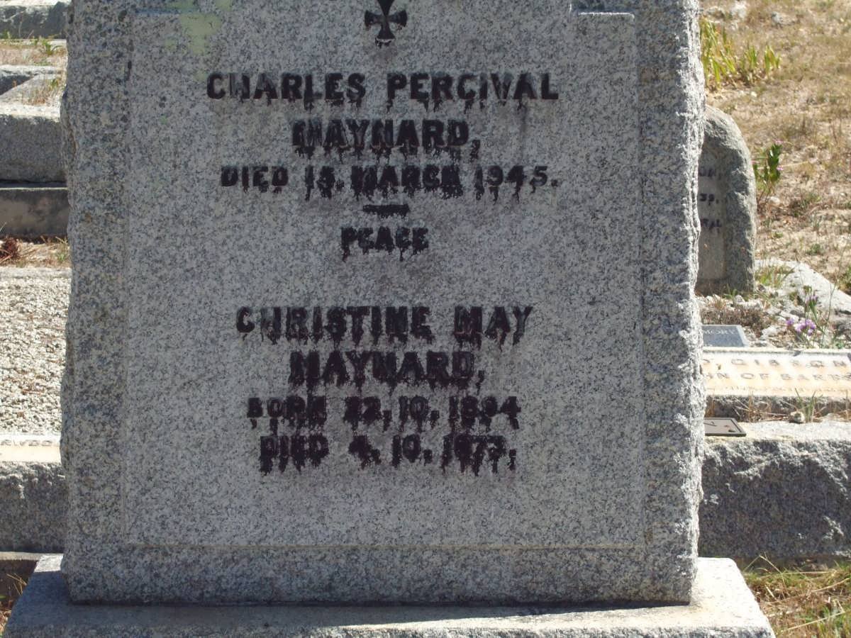 MAYNARD Charles Percival -1945 &amp; Christine May 1894-1973