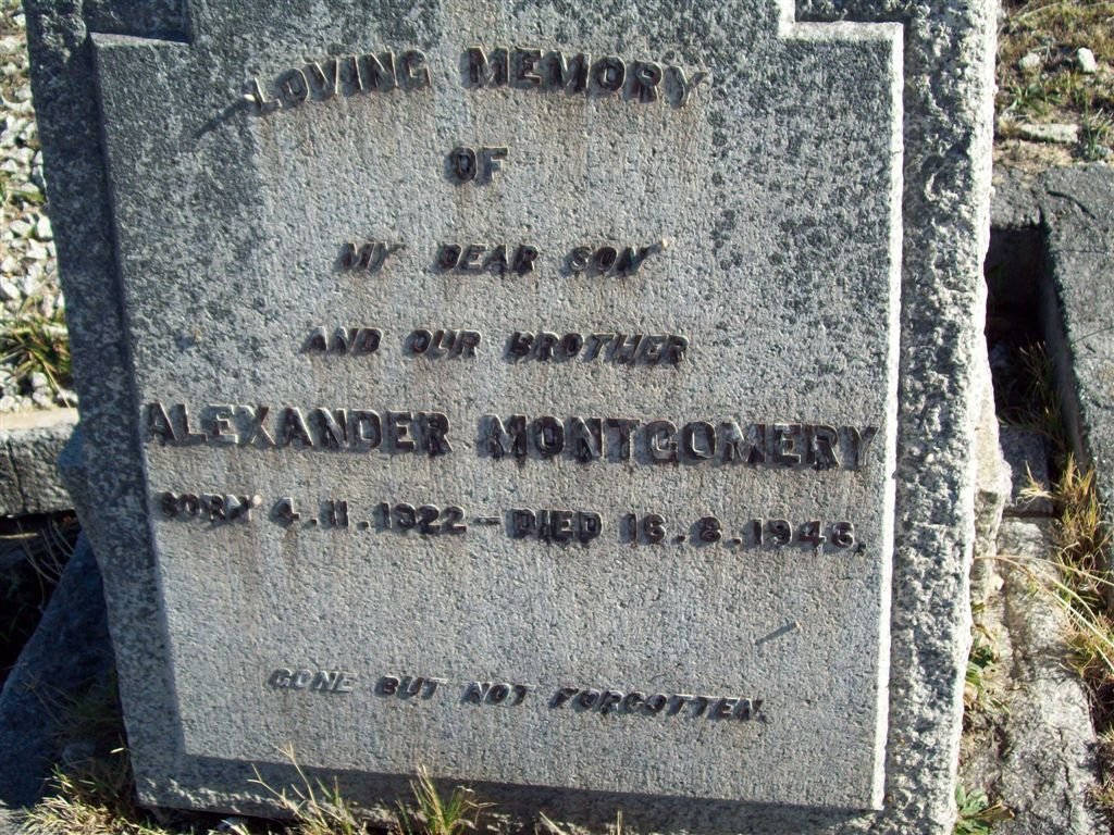 MONTGOMERY Alexander 1922-1946