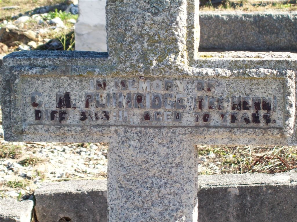 PLUMRIDGE C.M. nee HENN -1911