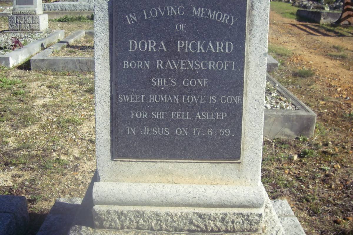 PICKARD Dora nee RAVENSCROFT -1959