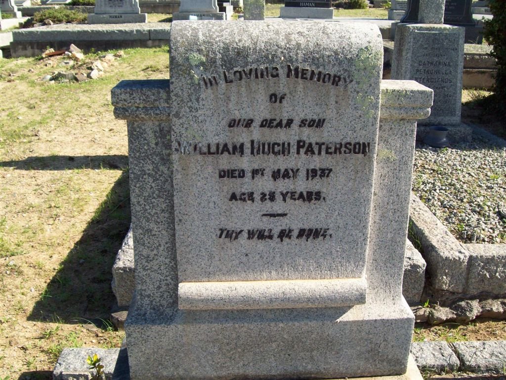 PATERSON William Hugh -1937