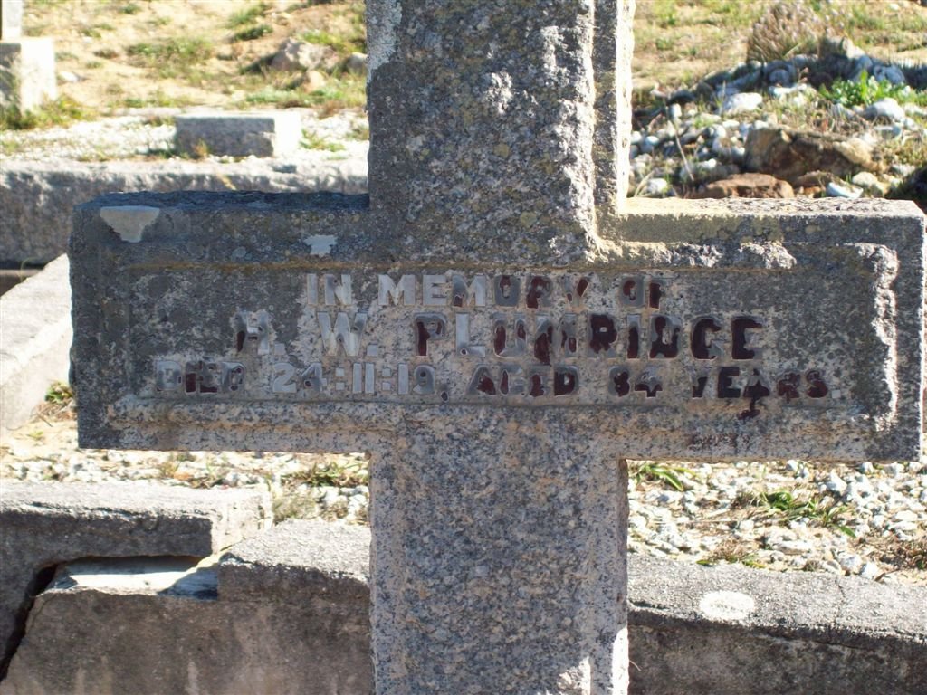 PLUMRIDGE H.W. -1919
