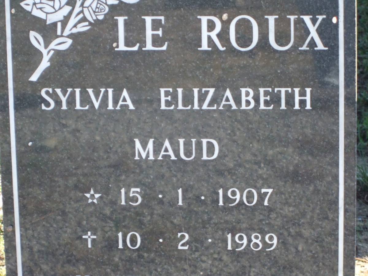 ROUX Sylvia Elizabeth Maud, le 1907-1989
