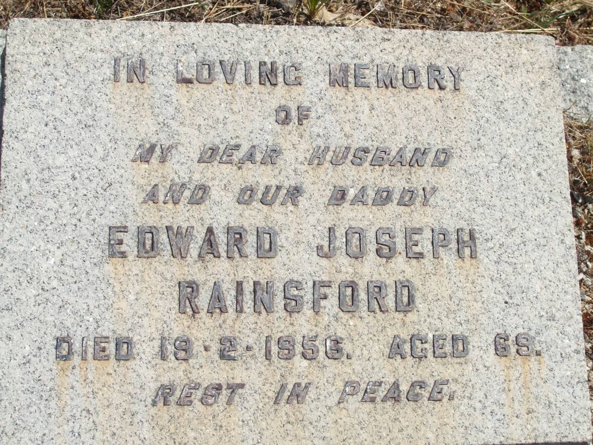 RAINSFORD Edward Joseph -1956