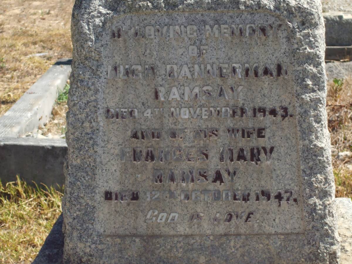 RAMSAY Hugh Bannerman -1943 &amp; Frances Mary -1947