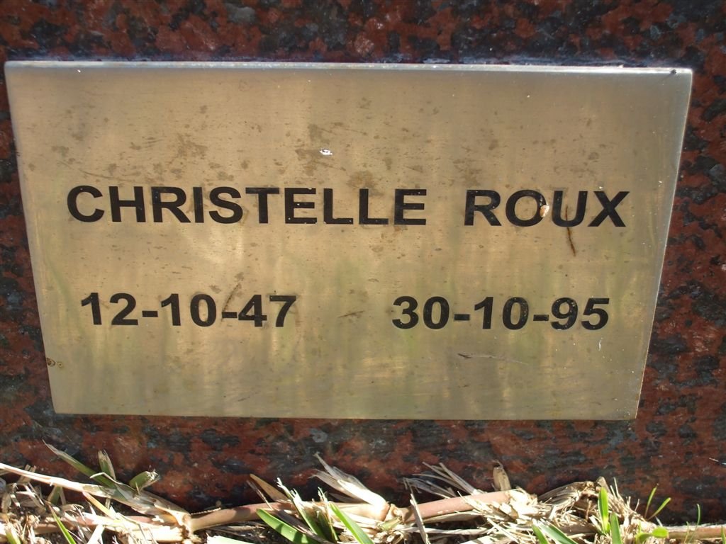 ROUX Christelle 1947-1995