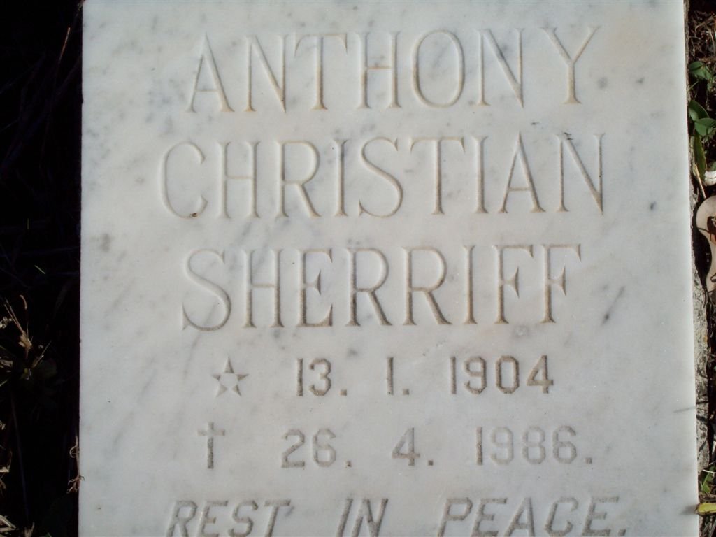 SHERRIFF Anthony Christian 1904-1986