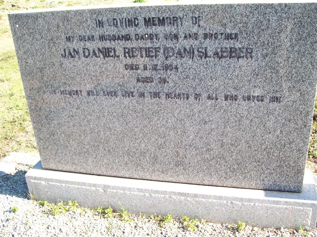 SLABBERT Jan Daniel Retief -1954