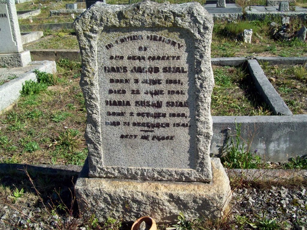 SMAL Hans Jacob 1861-1941 &amp; Maria Susan 1868-1941