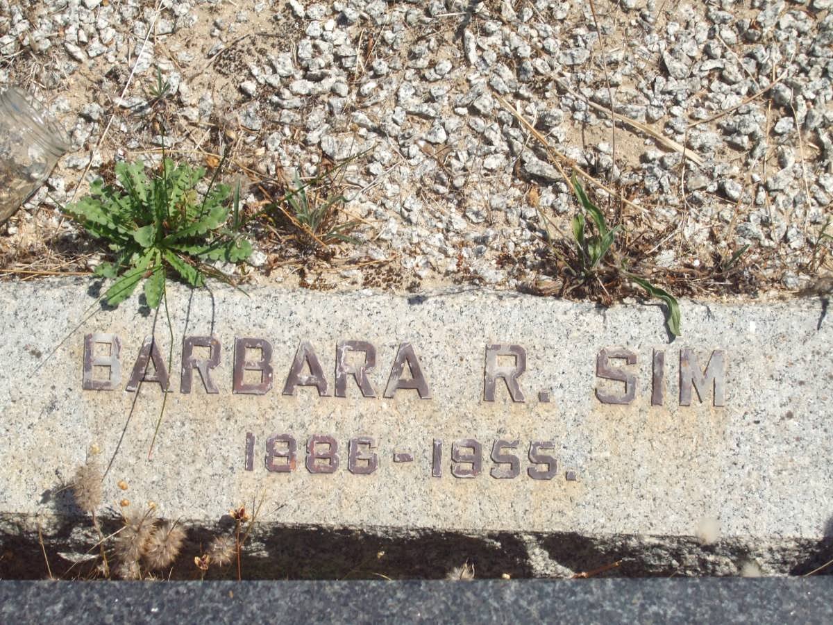 SIM Barbara R. 1886-1955
