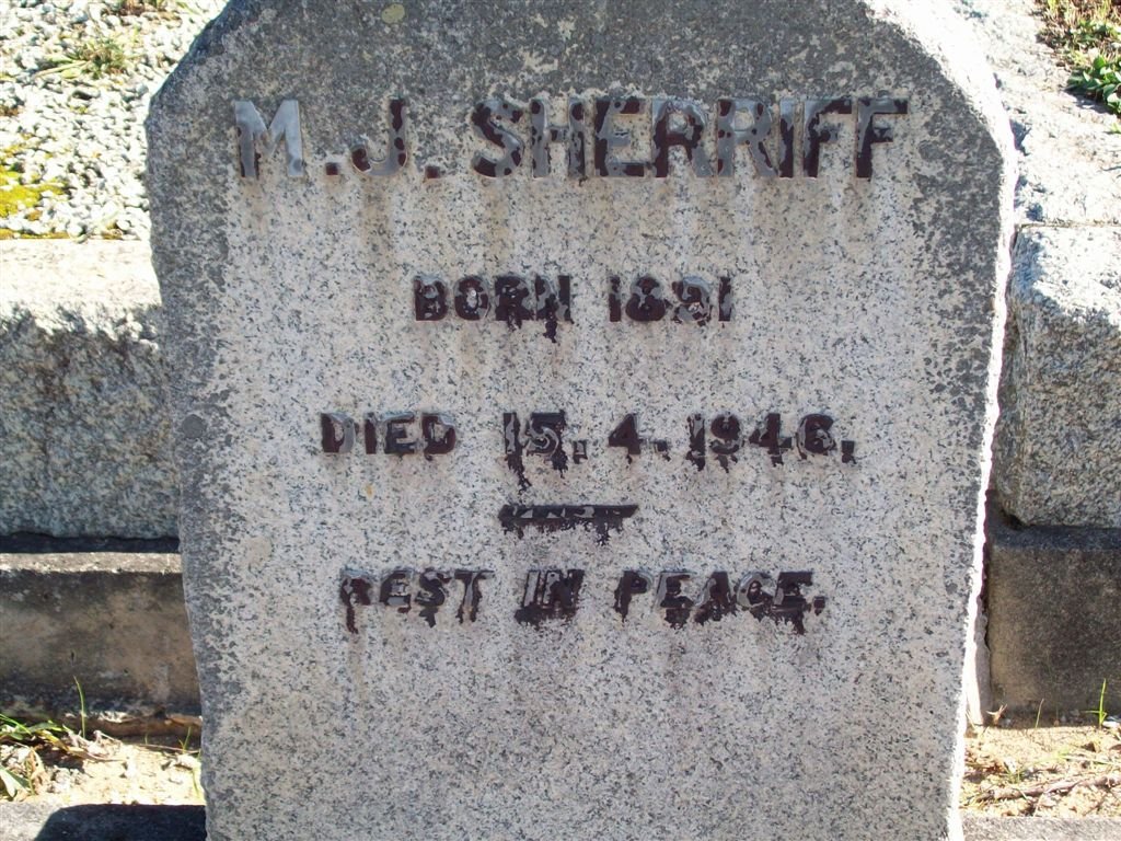 SHERRIFF M.J. 18?1-1946