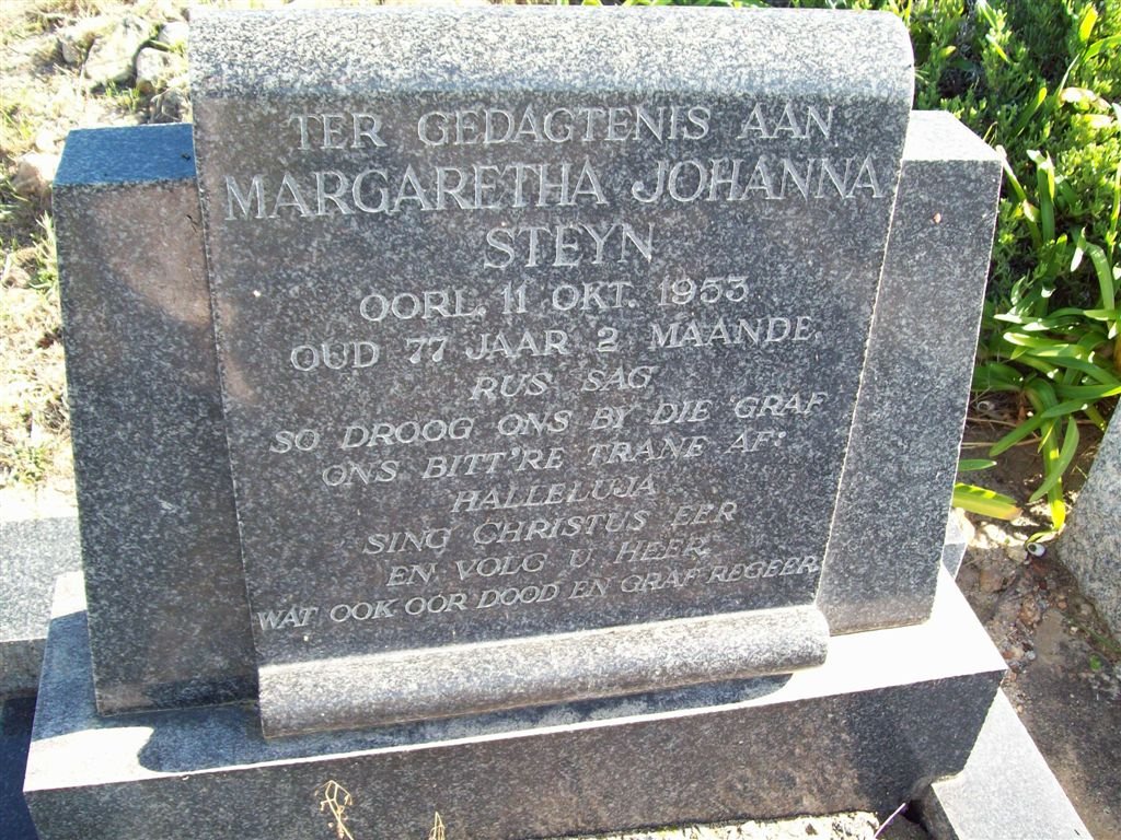 STEYN Margaretha Johanna -1953