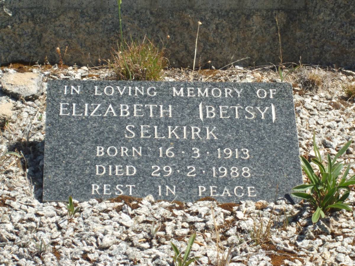 SELKIRK Elizabeth 1913-1988