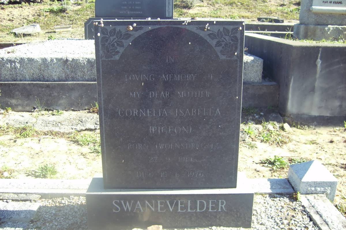 SWANEVELDER Cornelia Isabella nee WOENSDREGT 1910-1976