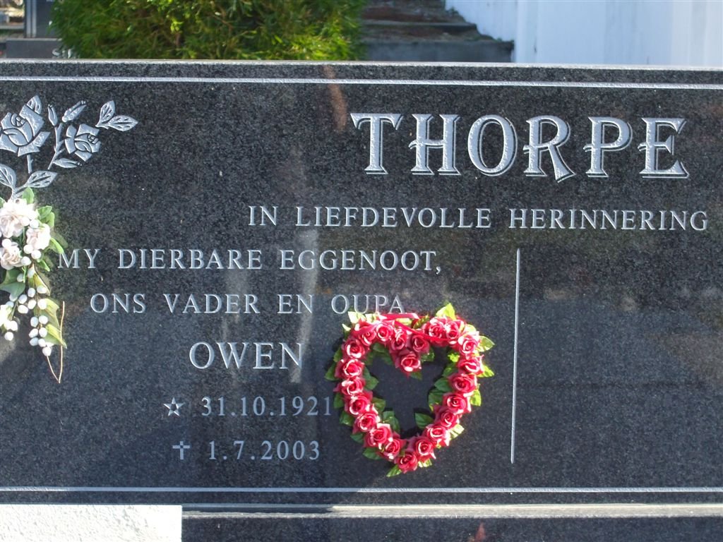 THORPE Owen 1921-2003