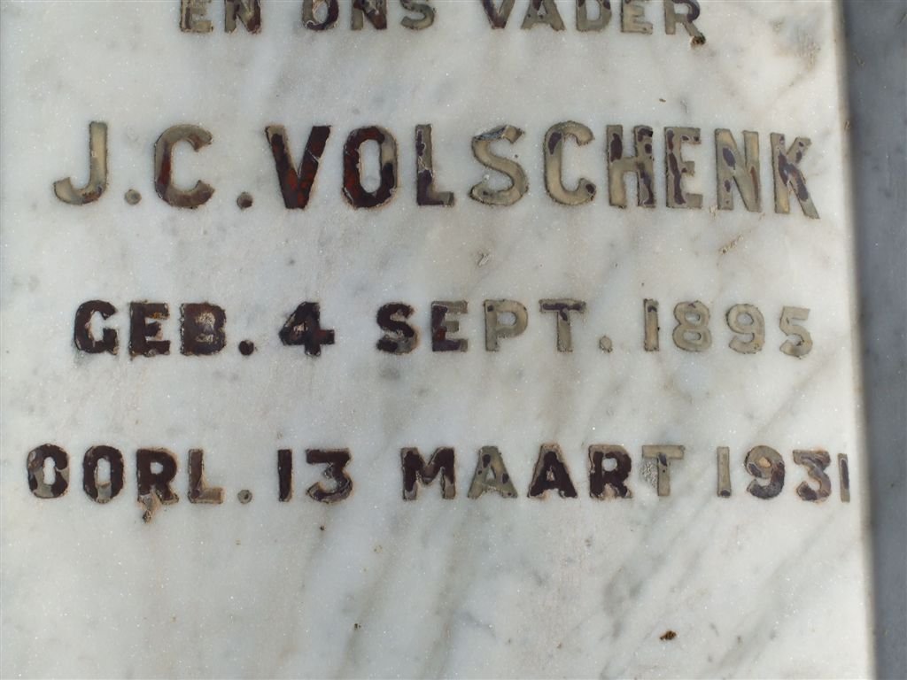 VOLSCHENK J.C. 1895-1931