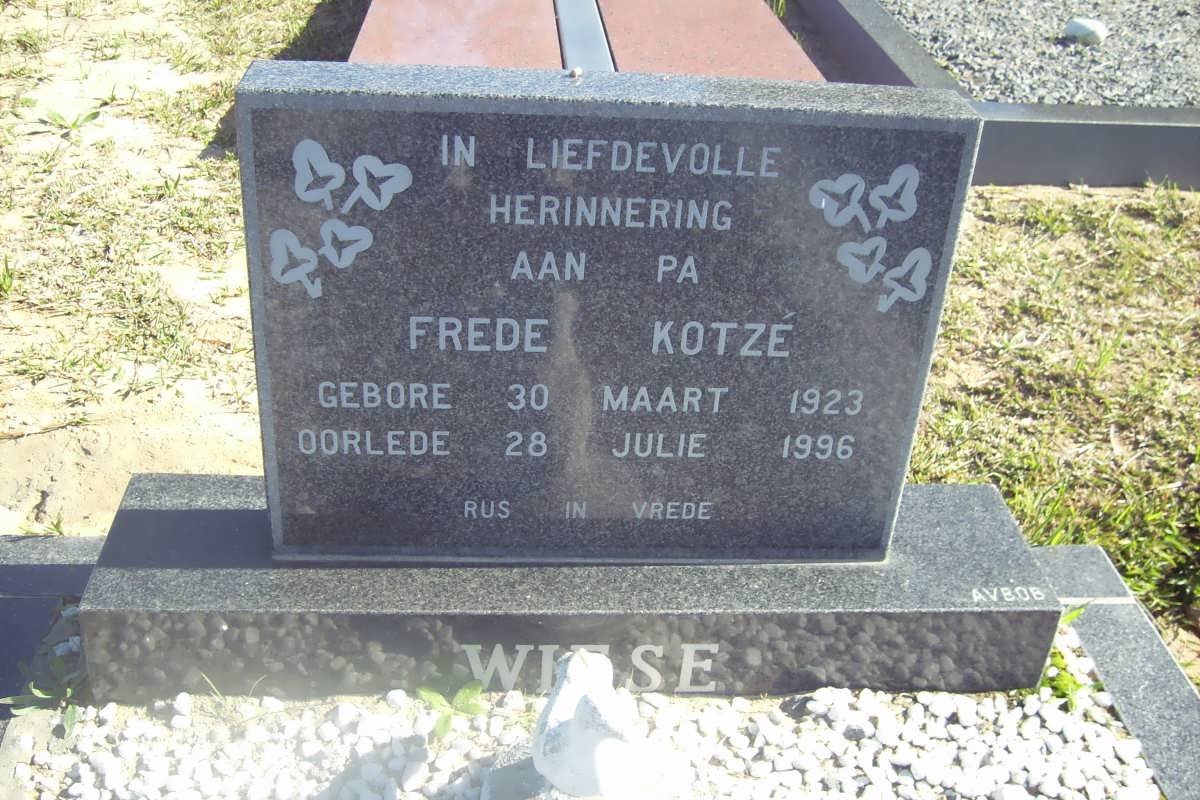 WIESE Frede Kotze 1923-1996