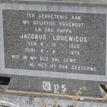 UYS Jacobus Lodewicus 1920-1979