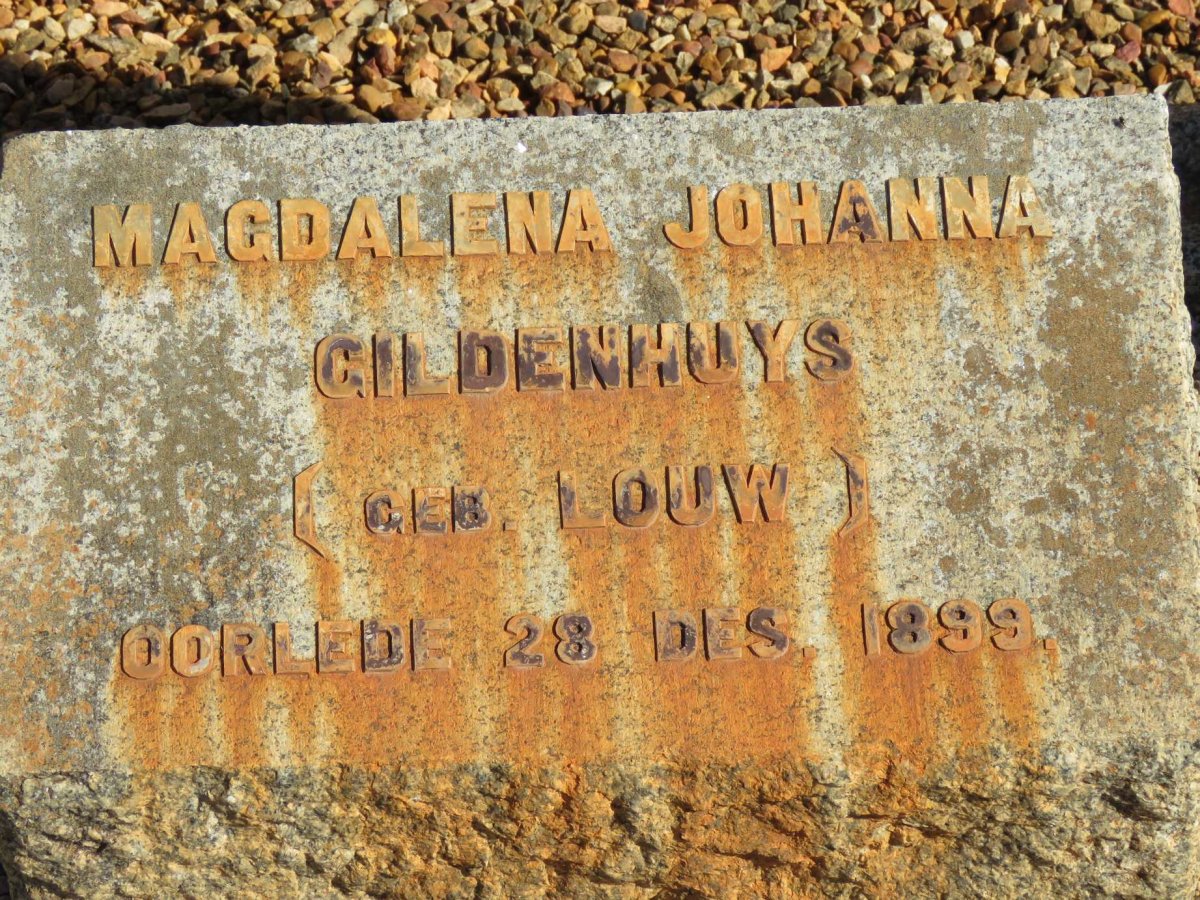 GILDENHUYS Magdalena Johanna nee LOUW -1899